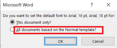 set-default-font-in-word