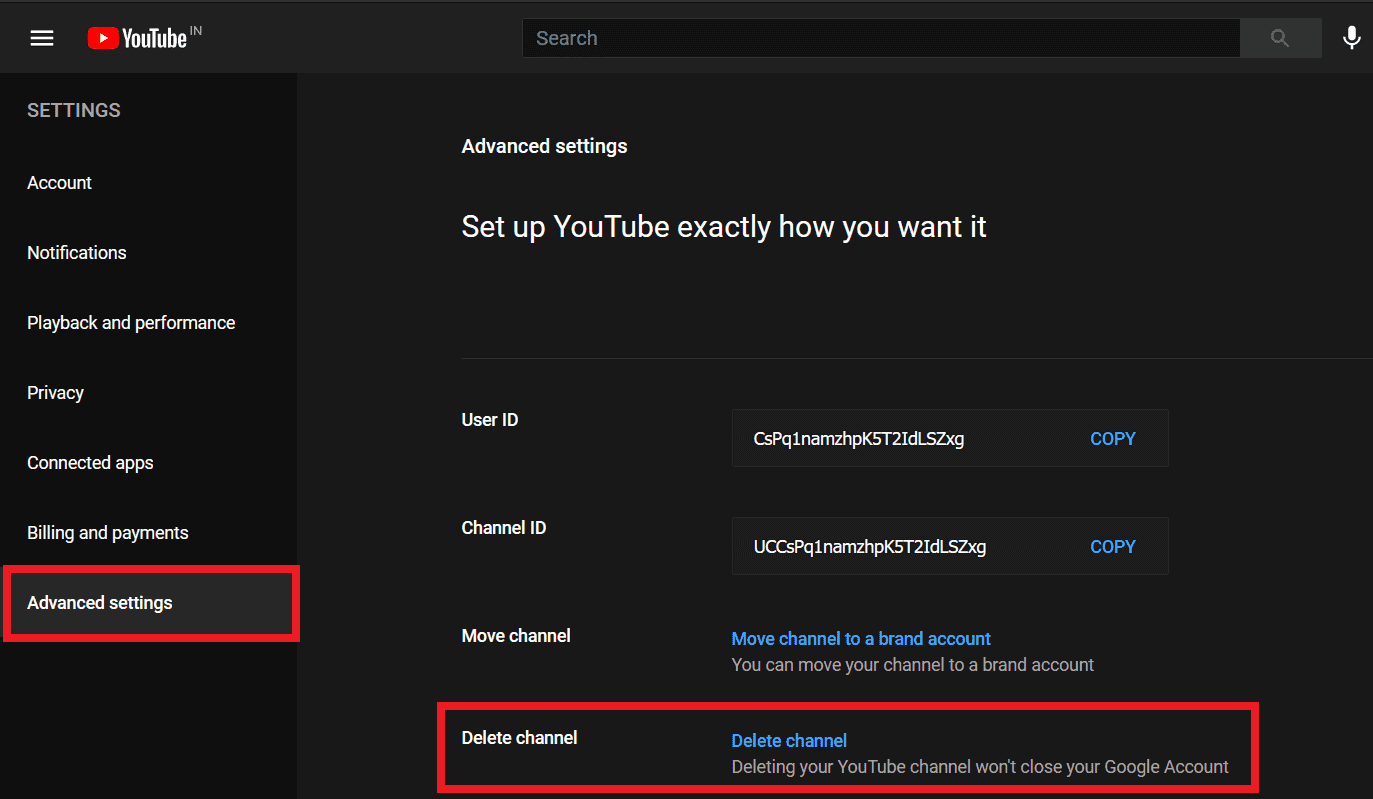 youtube-advanced-settings -delete-channel