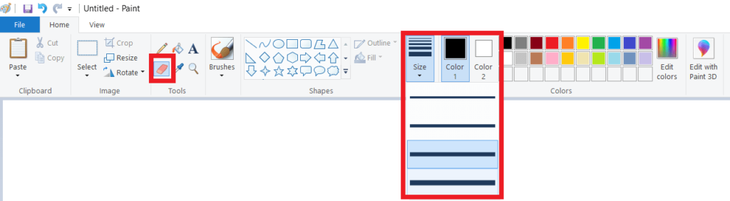 increase eraser size