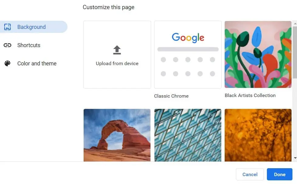Google-chrome-customize-options