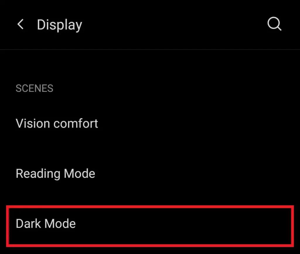 Android Dark Mode/theme