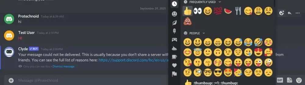 React to message with emoji on Discord