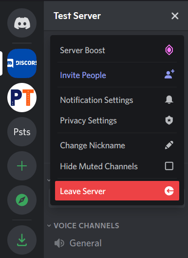 select-leave-discord-server