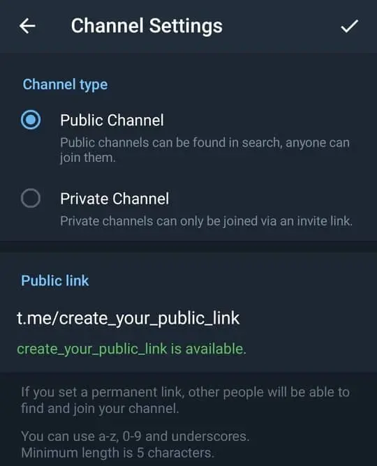 Telegram channel public