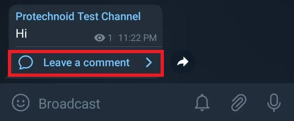 Add comment in Telegram Channel Messages