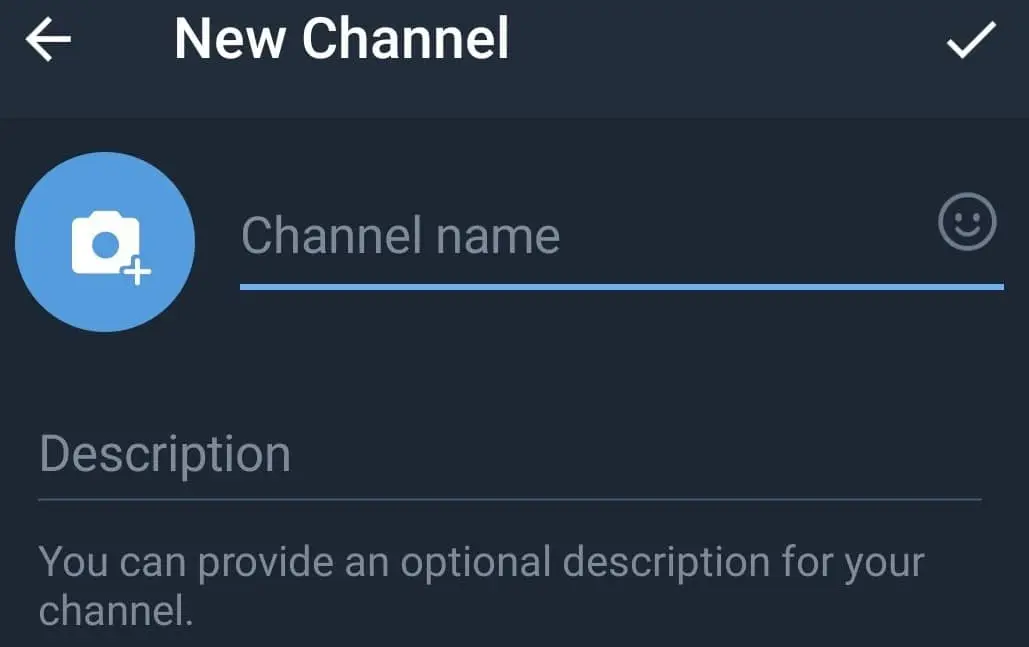 Enter Telegram Channel Name and  Description