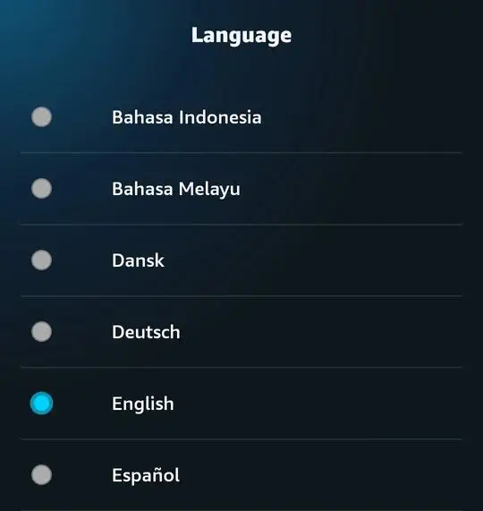 select app language