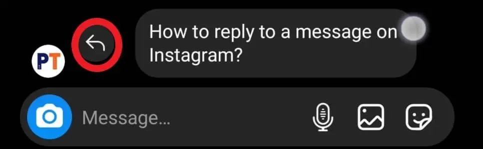 How to reply to a message on Instagram app