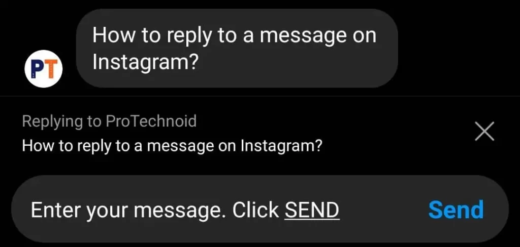 Send reply on Instagram