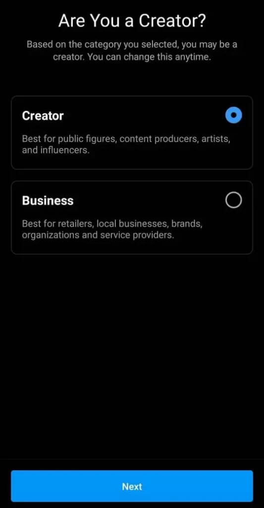 select-creator-business-account-instagram