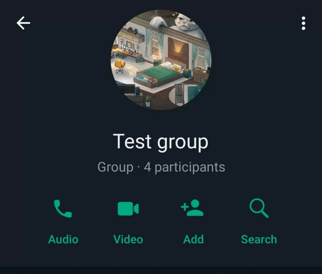 View Group profile icon in Full screen