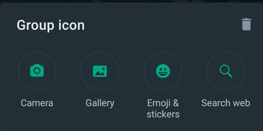 WhatsApp Group icon Edit settings